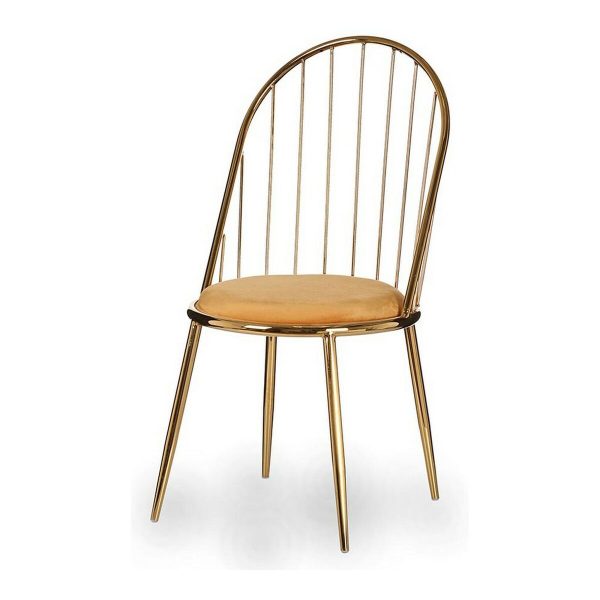 Chair Golden Bars Mustard 48 x 95,5 x 48 cm Online now